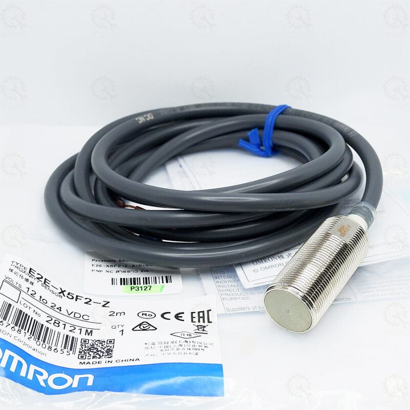 Proximity Sensor OMRON E2EX5F2Z ,ระยะจับ 5mm PNP NC สายยาว 2m joyluckyautomation888